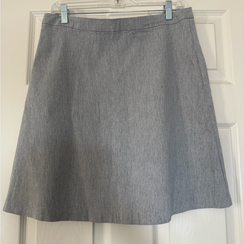 Margaret M Elegant Gray A-Line Skirt